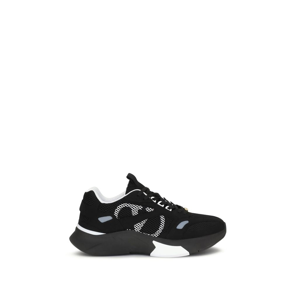 Valentino Garavani Black Polyester Athletic Sneakers