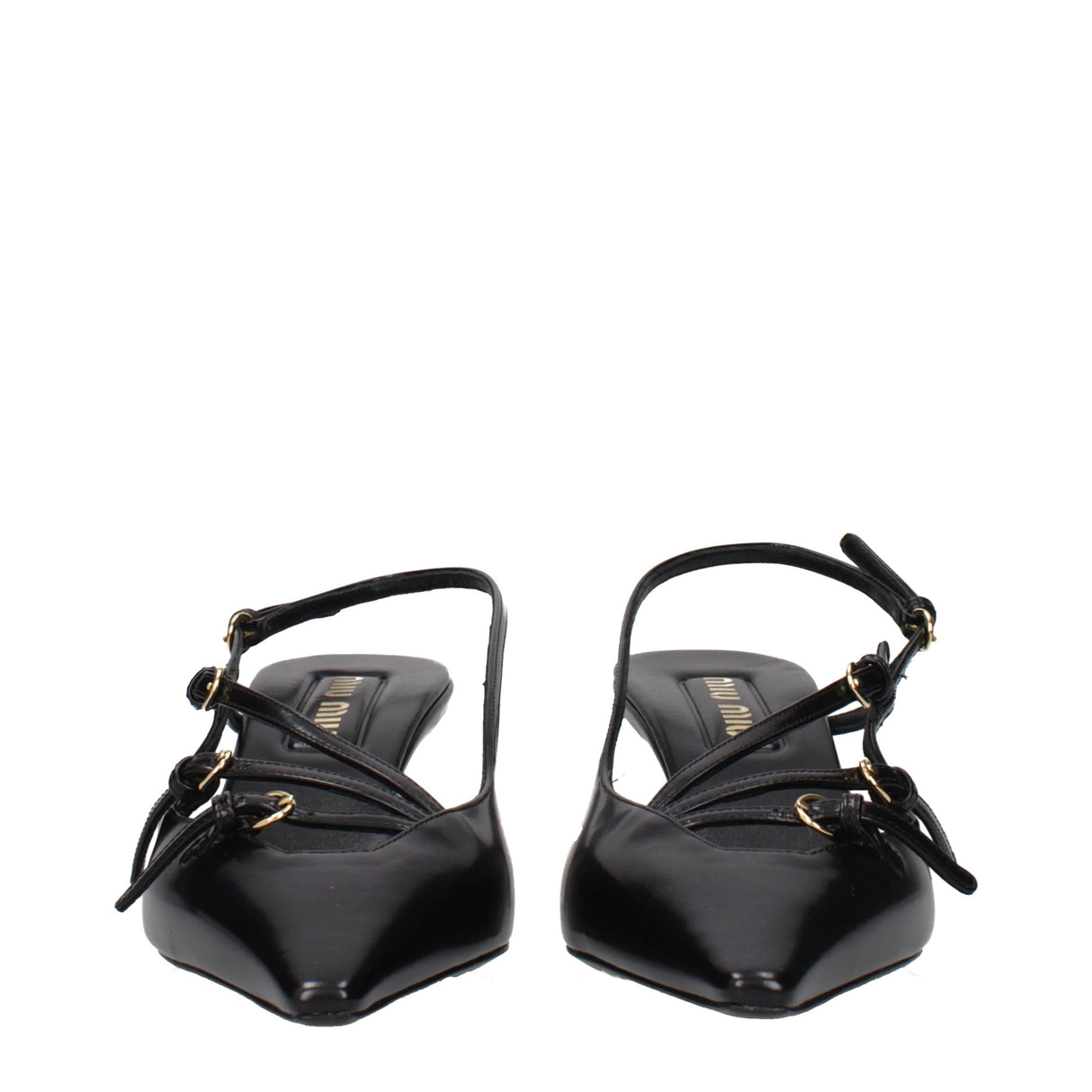 Miu Miu Black Leather High Heel Pumps
