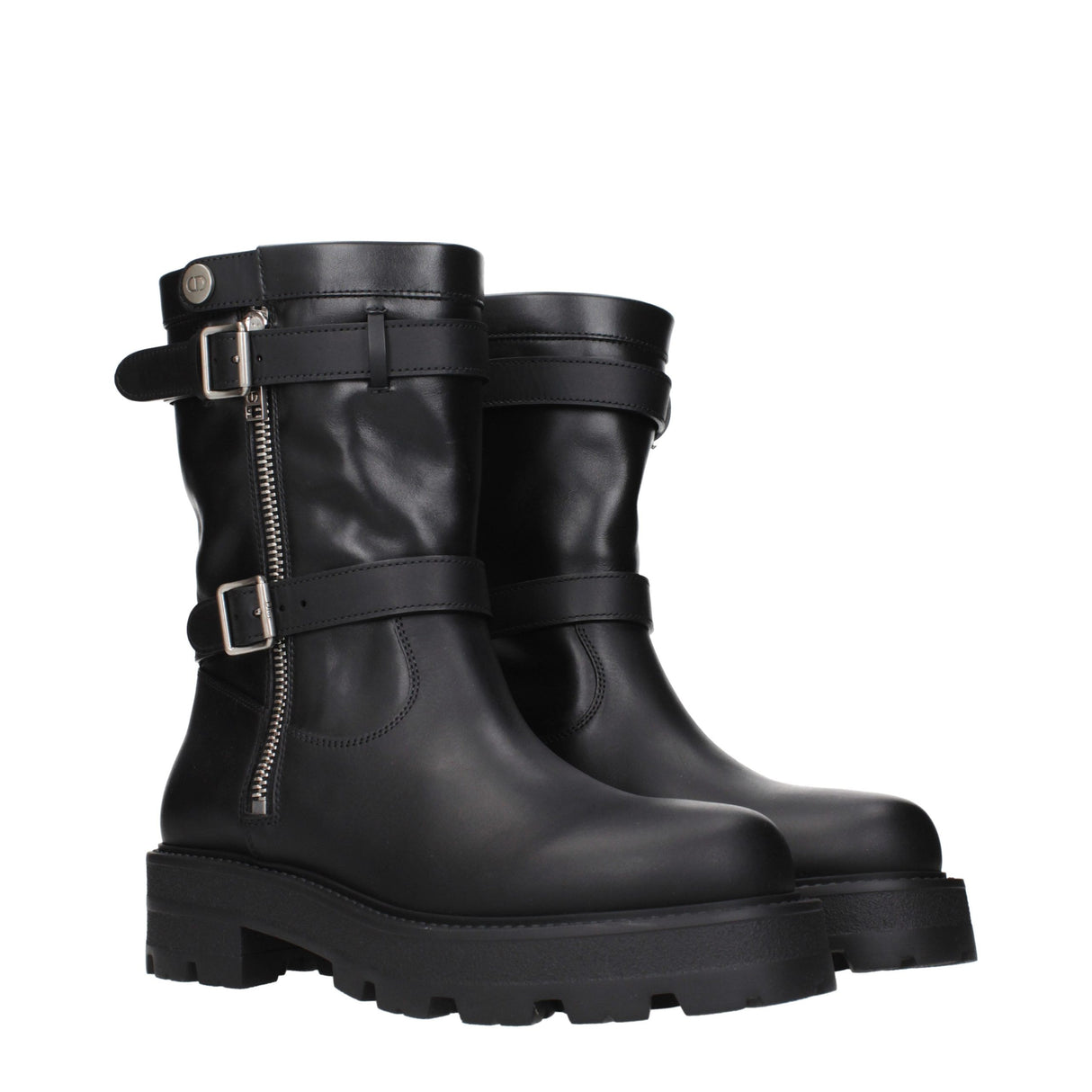 Christian Dior Black Leather Ankle Boots