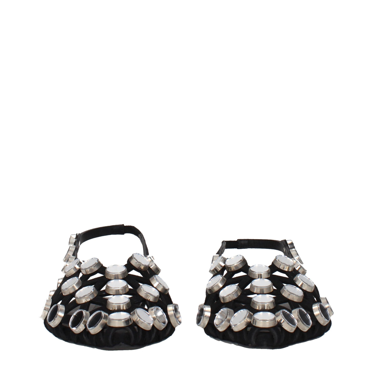 The Attico Black Leather Ballet Flats