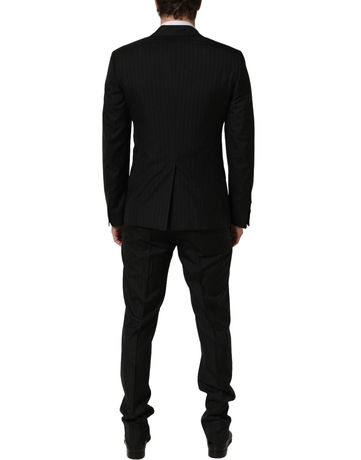 Dolce & Gabbana Black Stripes Slim Fit Formal 3 Piece Suit