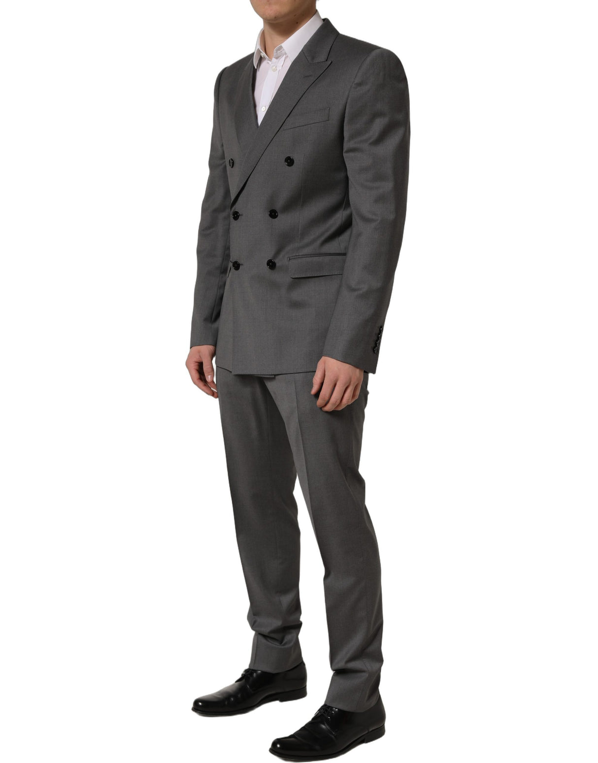 Dolce & Gabbana Gray MARTINI Slim Fit Formal 2Piece Men Suit