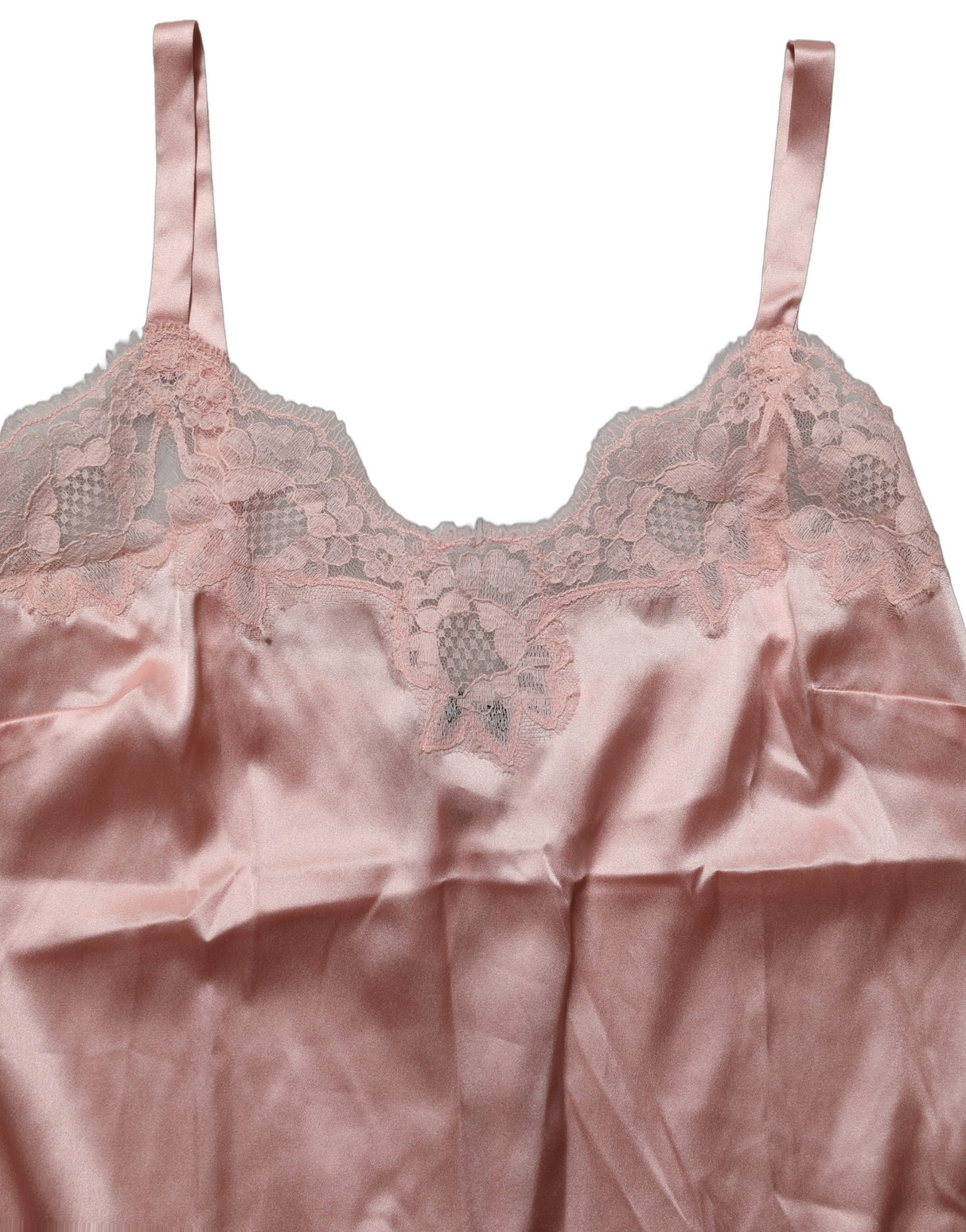 Dolce & Gabbana Light Pink Floral Lace Lingerie Underwear Top