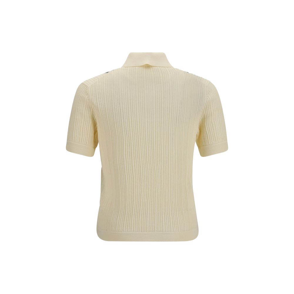 Versace Beige Cotton Polo Shirt