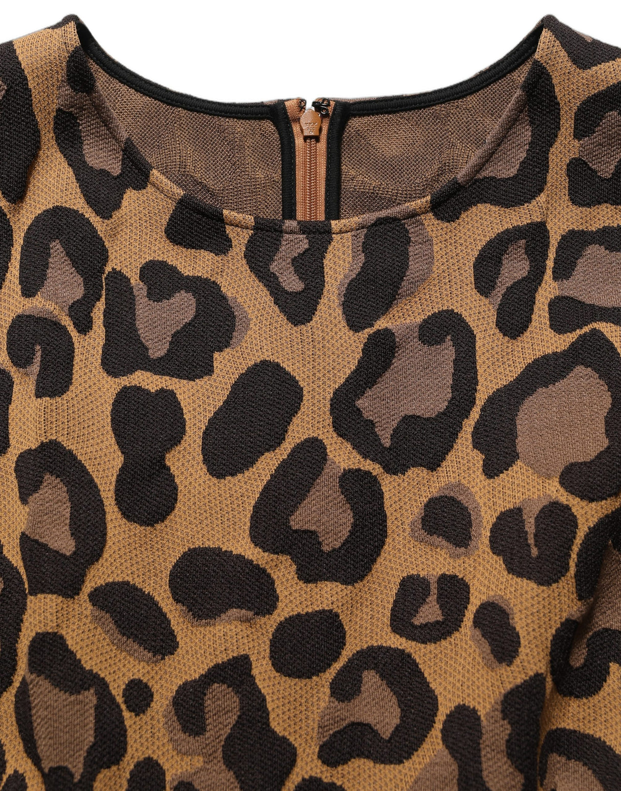 Dolce & Gabbana Brown LeopardPrint Flared A-line Mini Dress