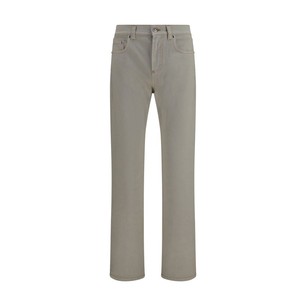 Versace Beige Cotton Tapered Jeans