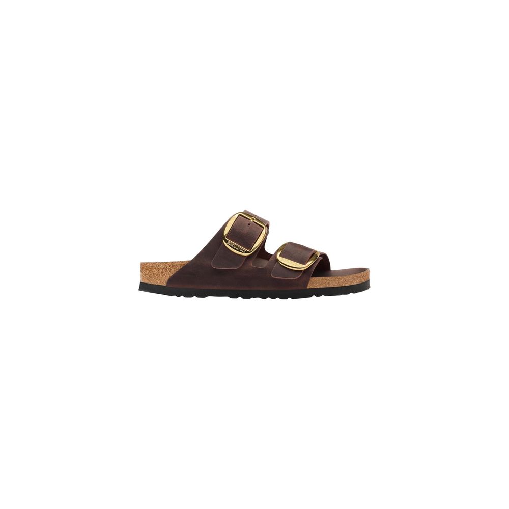 Birkenstock Brown Leather Flat Sandals