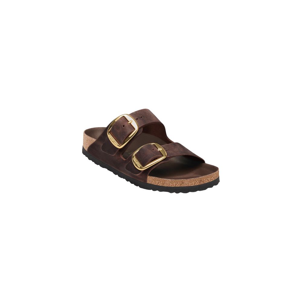 Birkenstock Brown Leather Flat Sandals