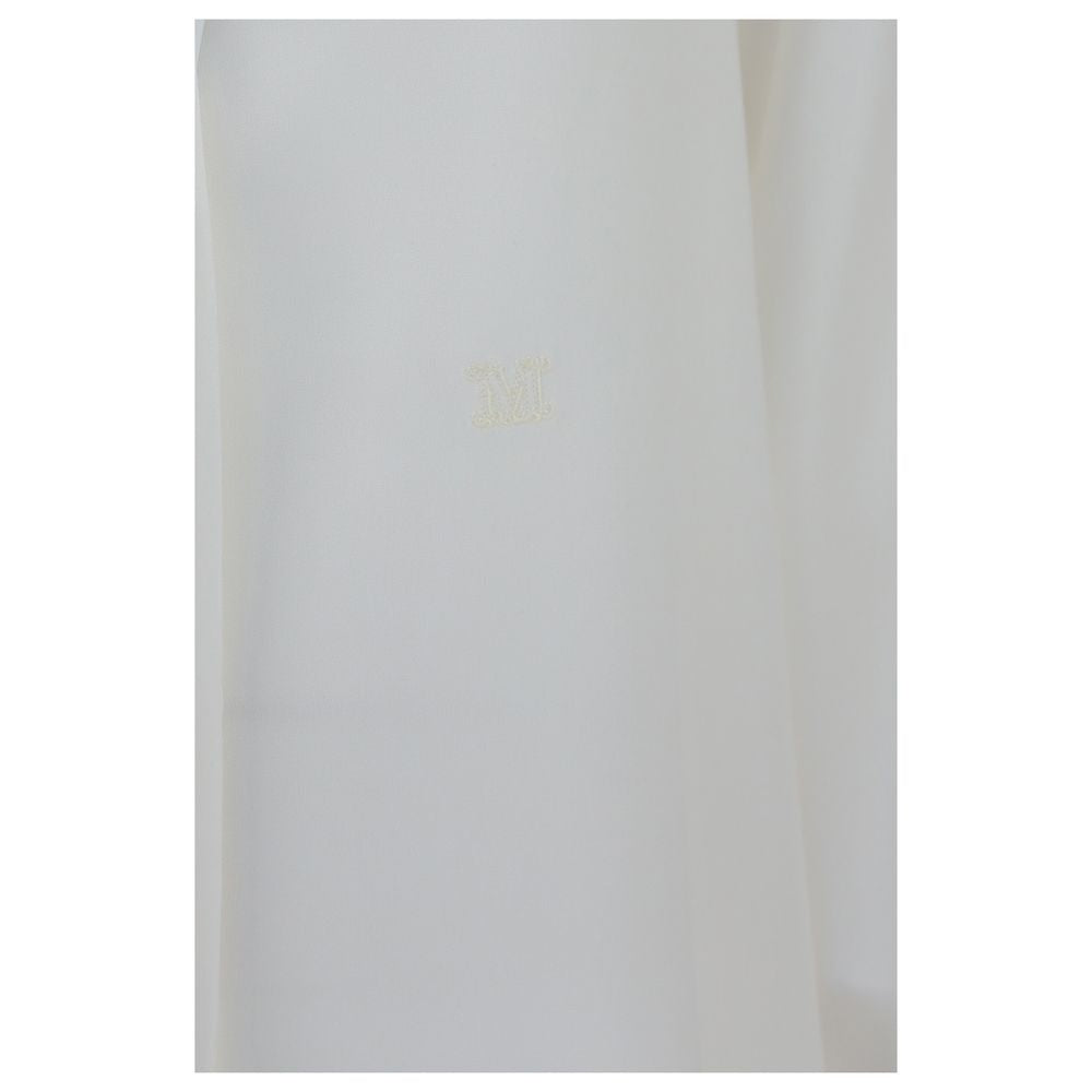 Max Mara White Silk Dress Shirt