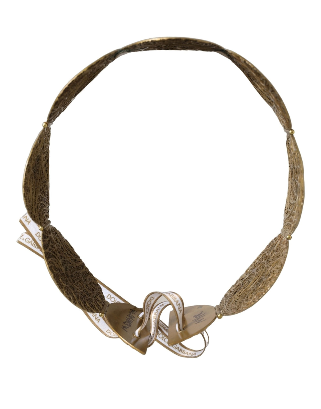 Dolce & Gabbana Gold Tone Brass Coin Metal Waist Cintura Belt