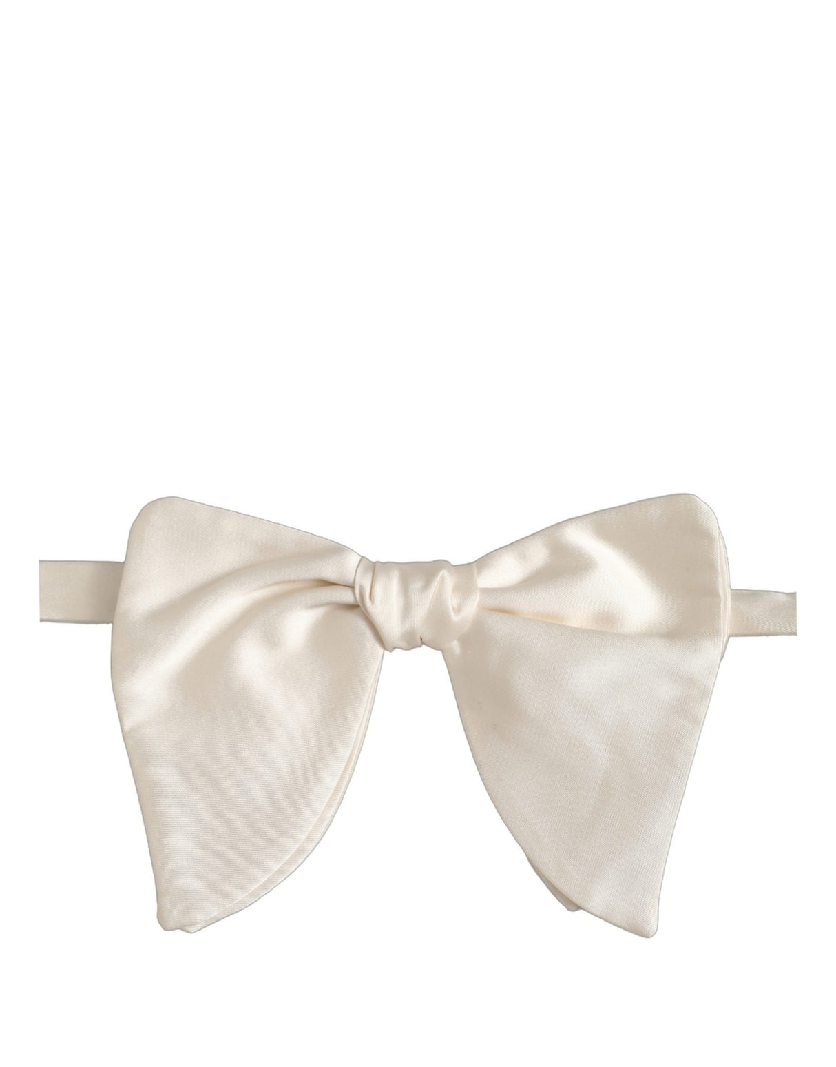 Dolce & Gabbana Men White 100% Silk Adjustable Neck Papillon Bow Tie