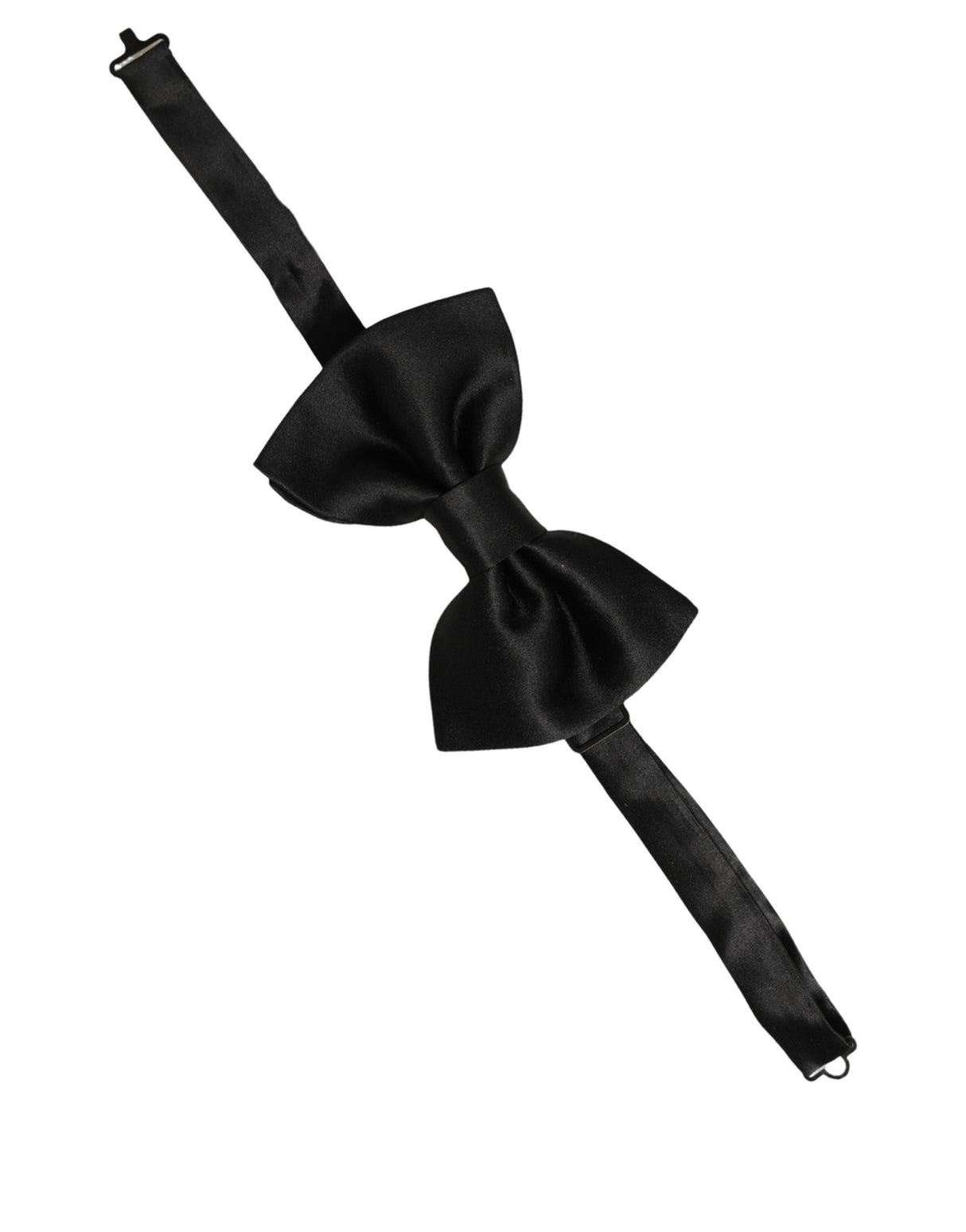 Dolce & Gabbana Men Black 100% Silk Adjustable Neck Papillon Bow Tie