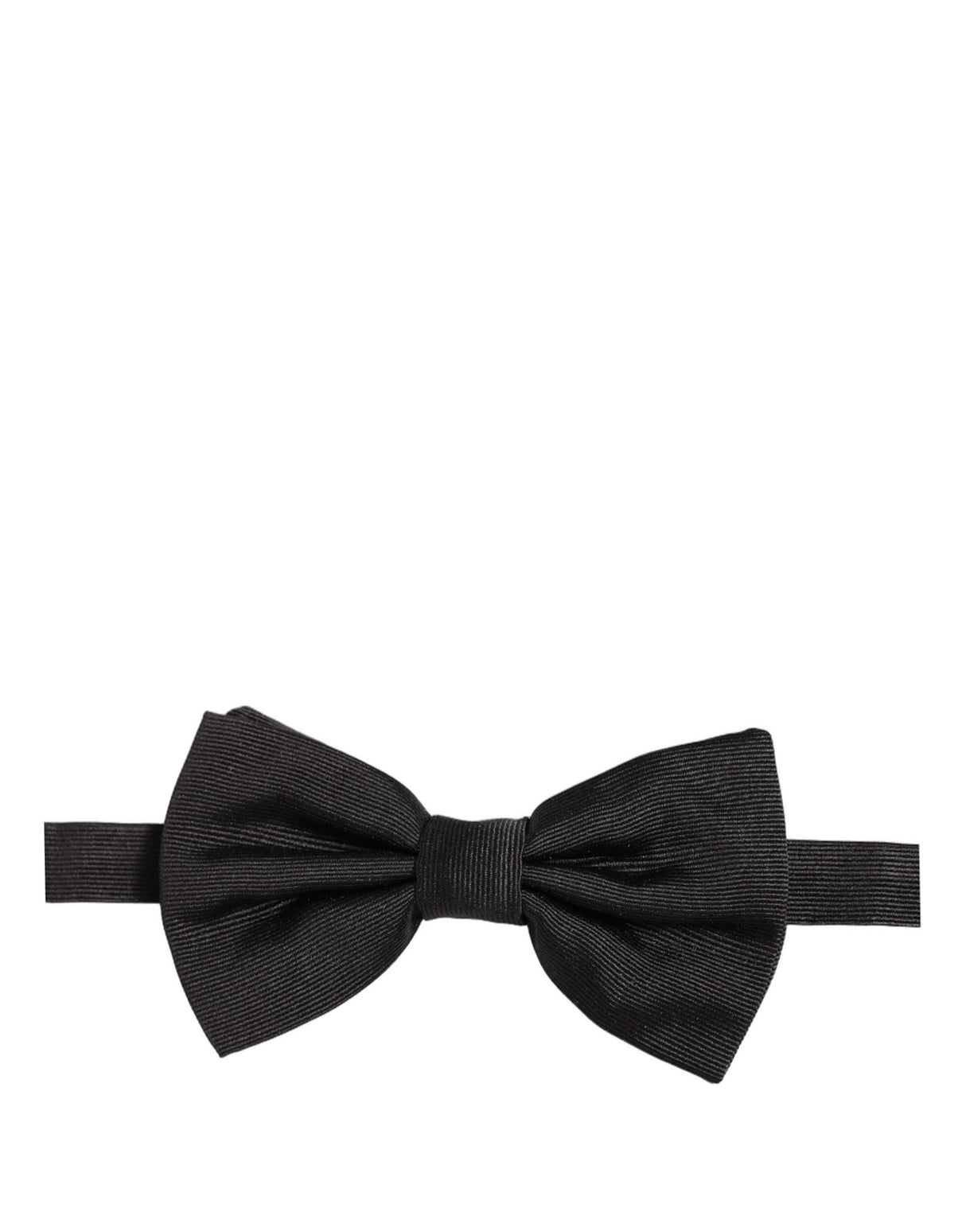 Dolce & Gabbana Men Black 100% Silk Adjustable Neck Papillon Bow Tie