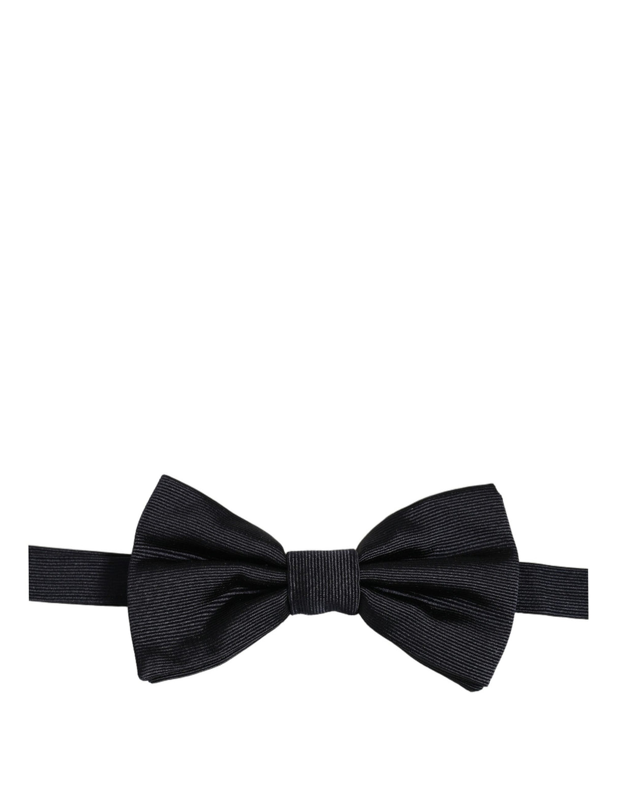 Dolce & Gabbana Men Black 100% Silk Adjustable Neck Papillon Bow Tie