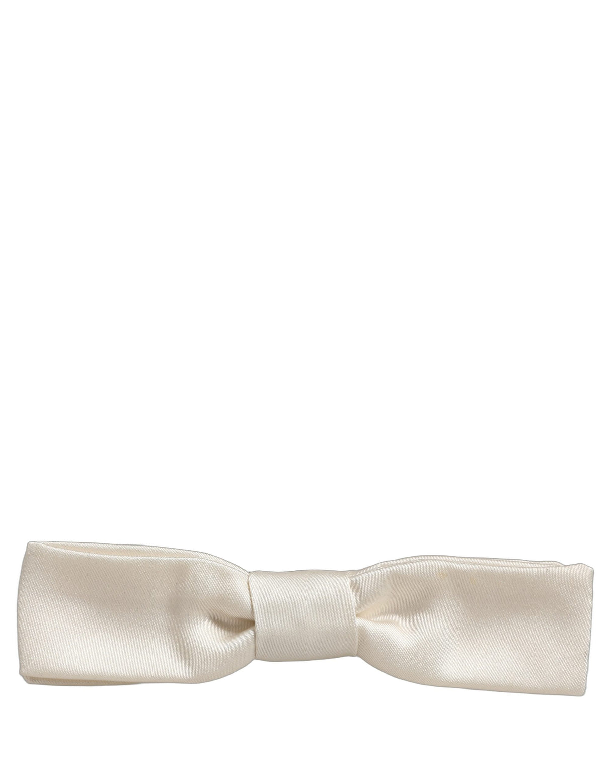 Dolce & Gabbana Men White 100% Silk Adjustable Neck Papillon Bow Tie