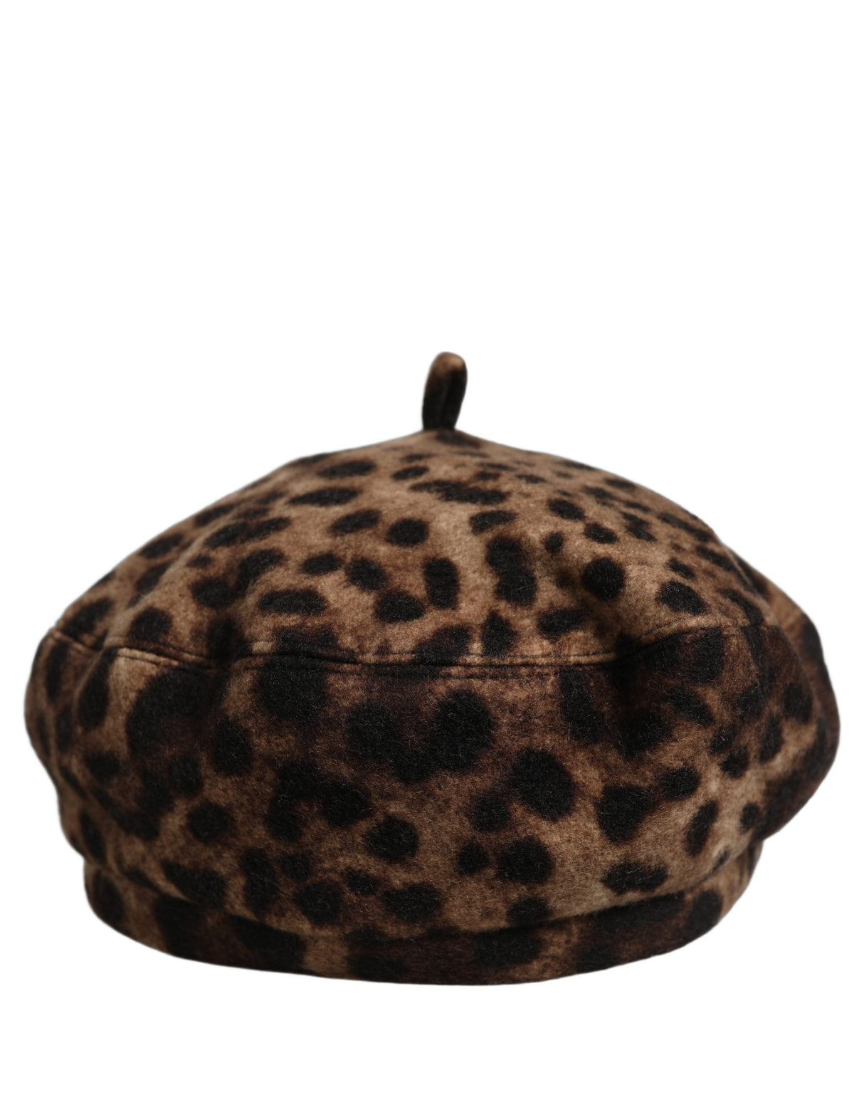 Dolce & Gabbana Brown Leopard French Style Beret Capello Hat