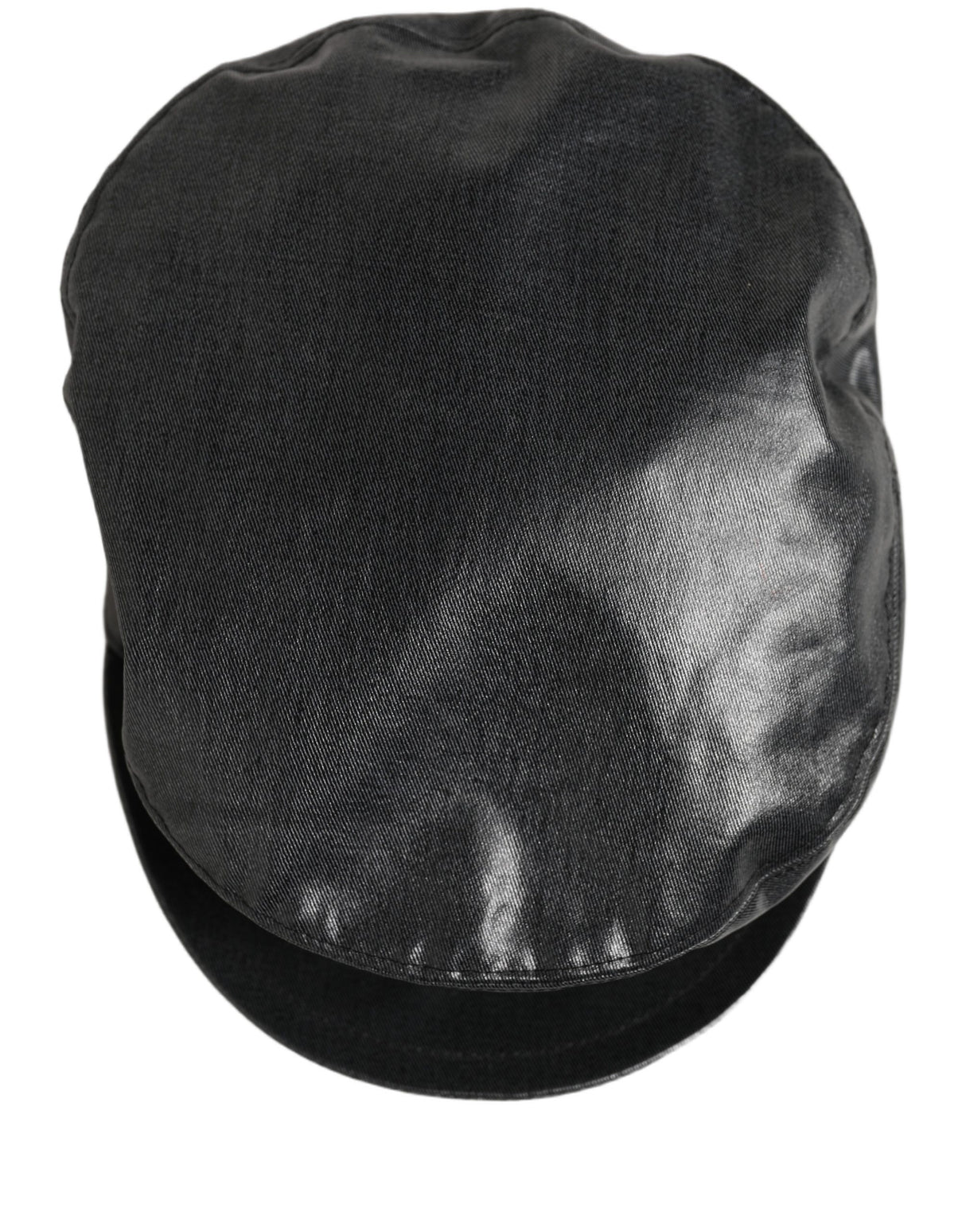 Dolce & Gabbana Black Cotton Gold DG Chain Baker Boy Capello Hat