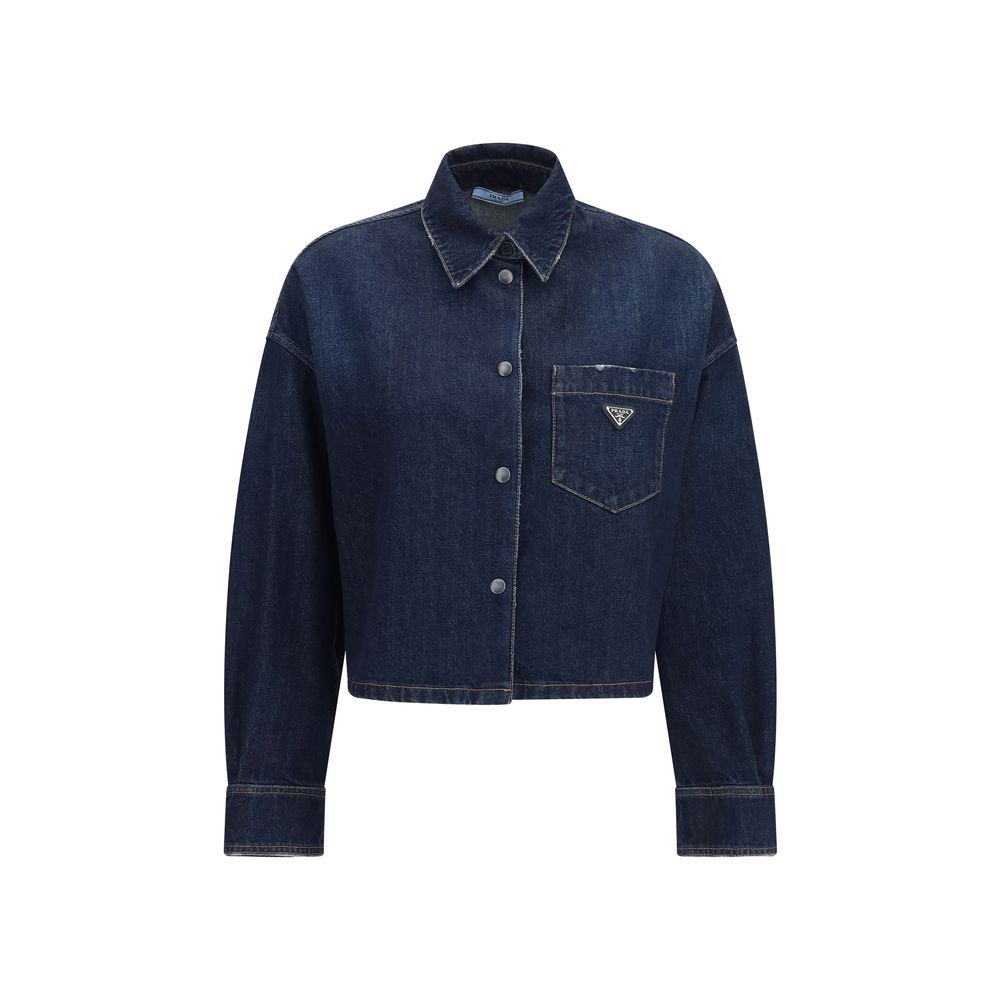 Prada Blue Cotton Denim Jacket