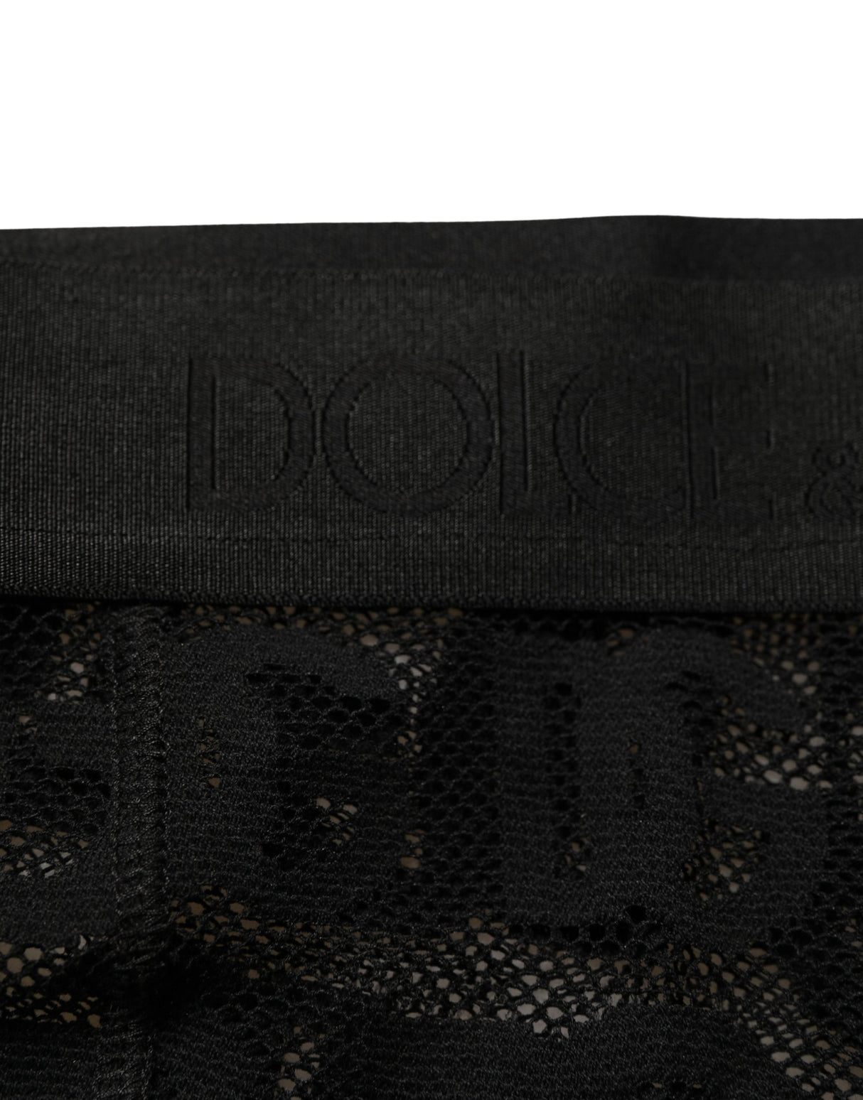 Dolce & Gabbana Black All Over Logo Print Sheer Pantyhose Underwear