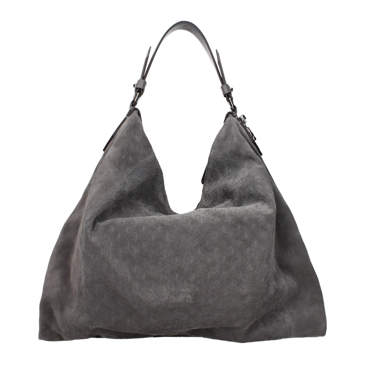 Jimmy Choo Gray Leather Shoulder Bag