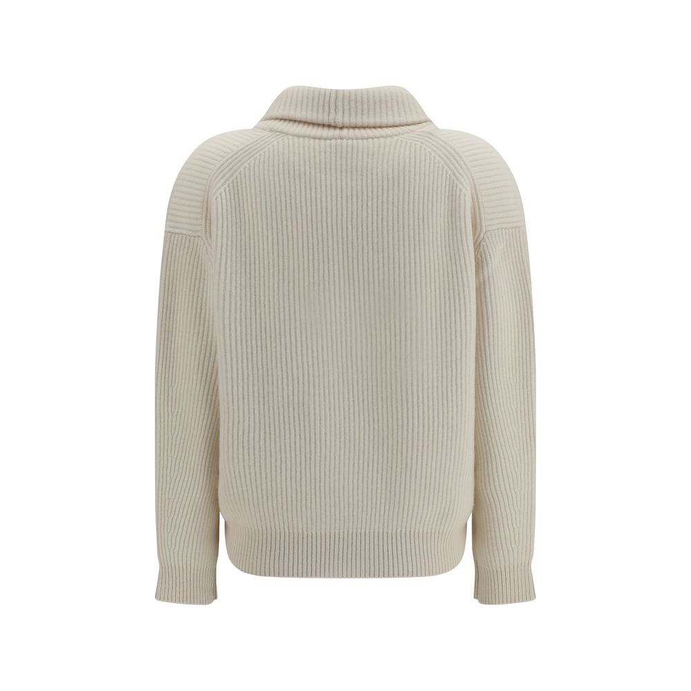Forte_Forte White Wool Oves Aries Cardigan