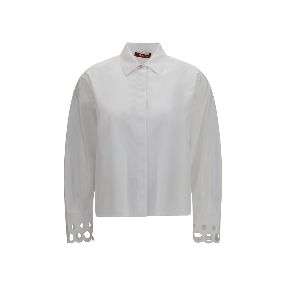 Max Mara White Cotton Dress Shirt