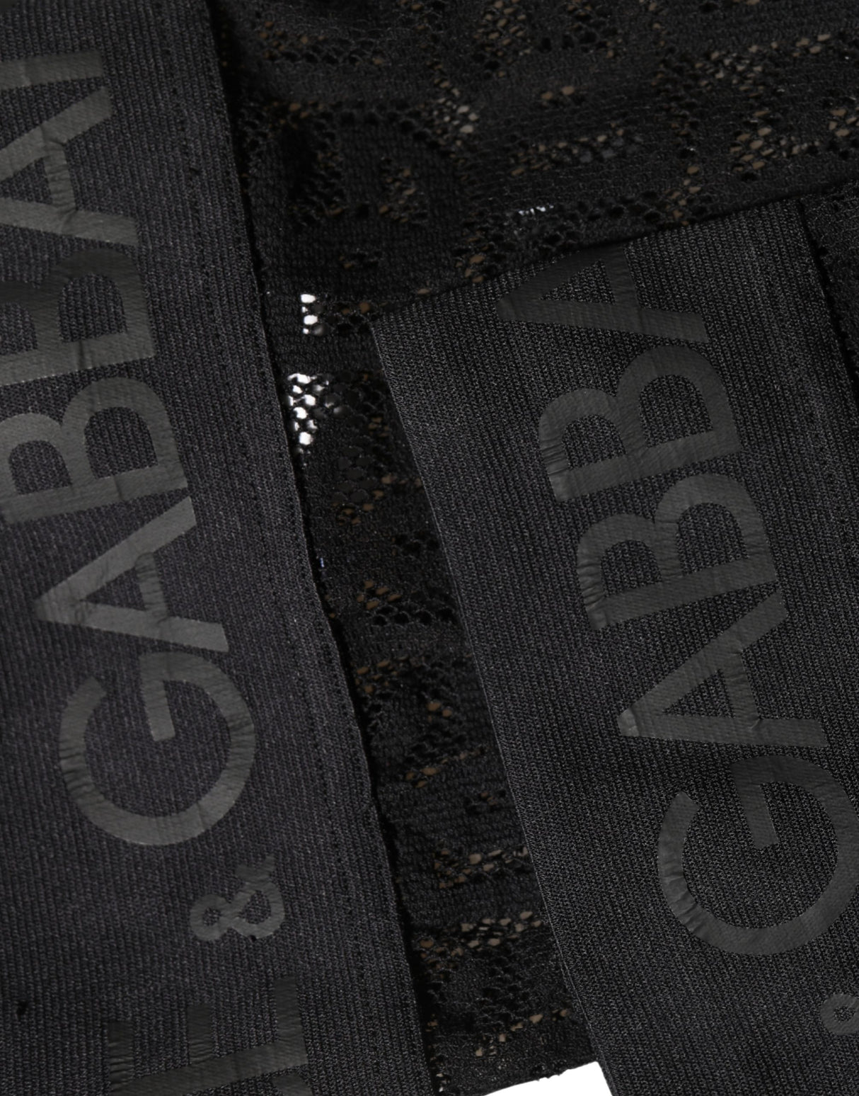 Dolce & Gabbana Black DG Logo Sheer Nylon Thigh High Socks