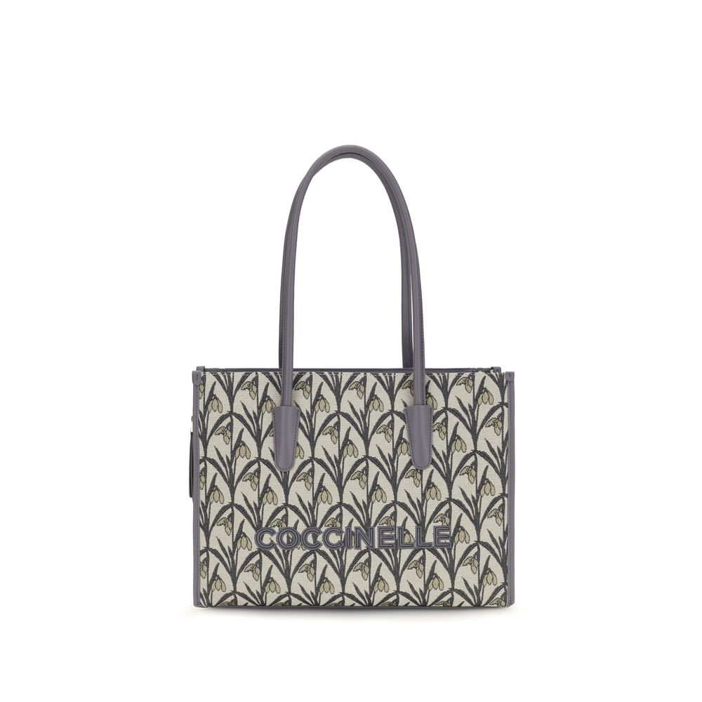 Coccinelle Gray Fabric Shoulder Bag