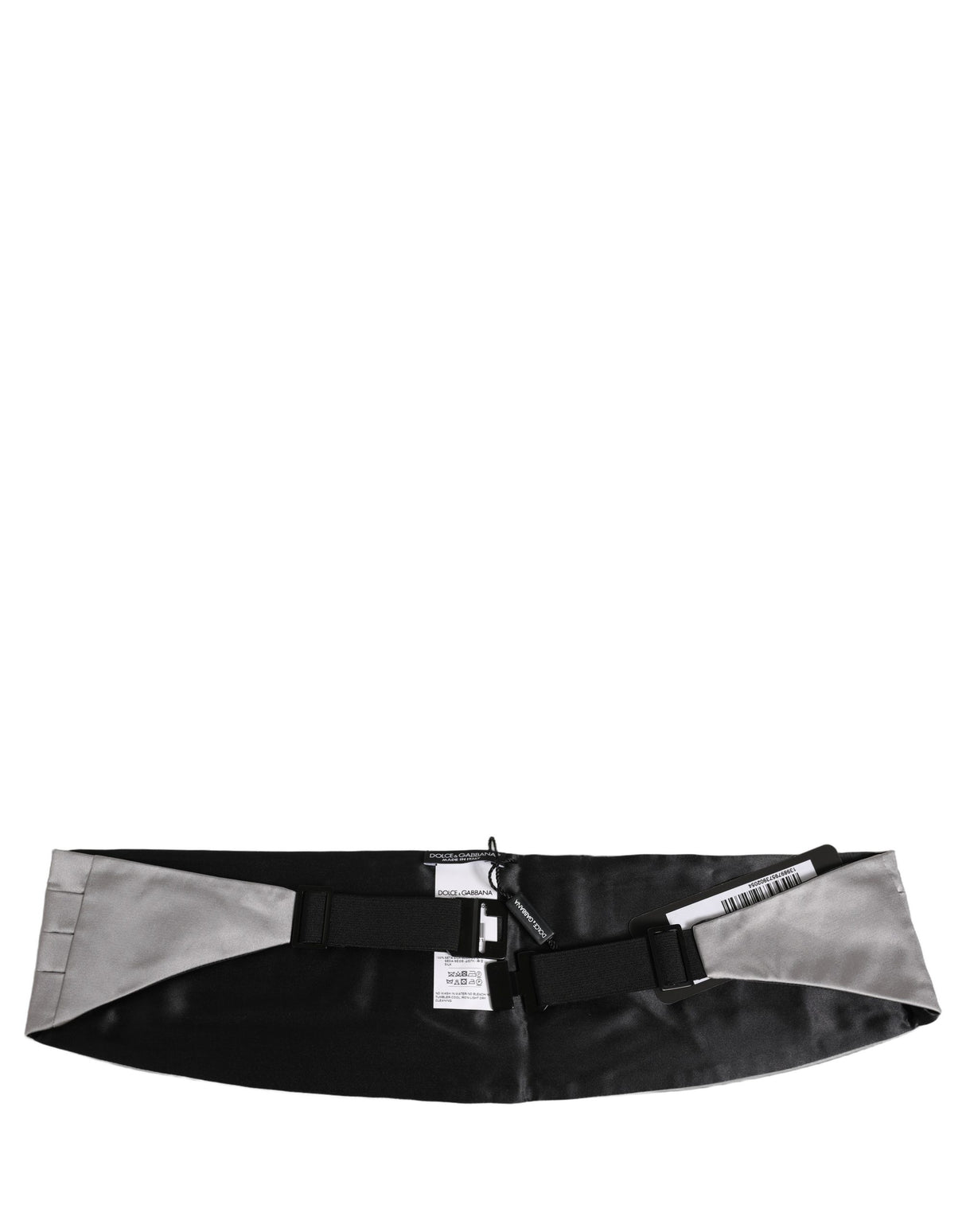 Dolce & Gabbana Gray Men 100% Silk Belt Waist Cummerbund