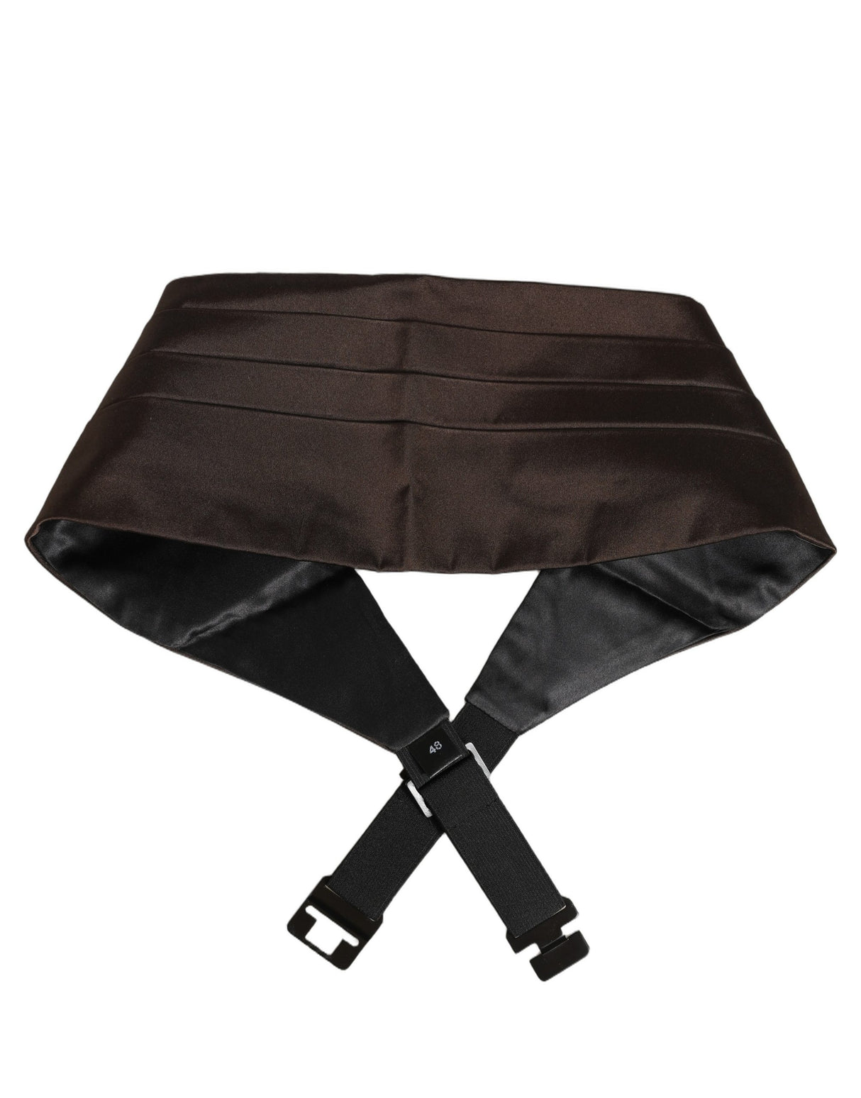 Dolce & Gabbana Dark Brown 100% Silk Belt Waist Cummerbund