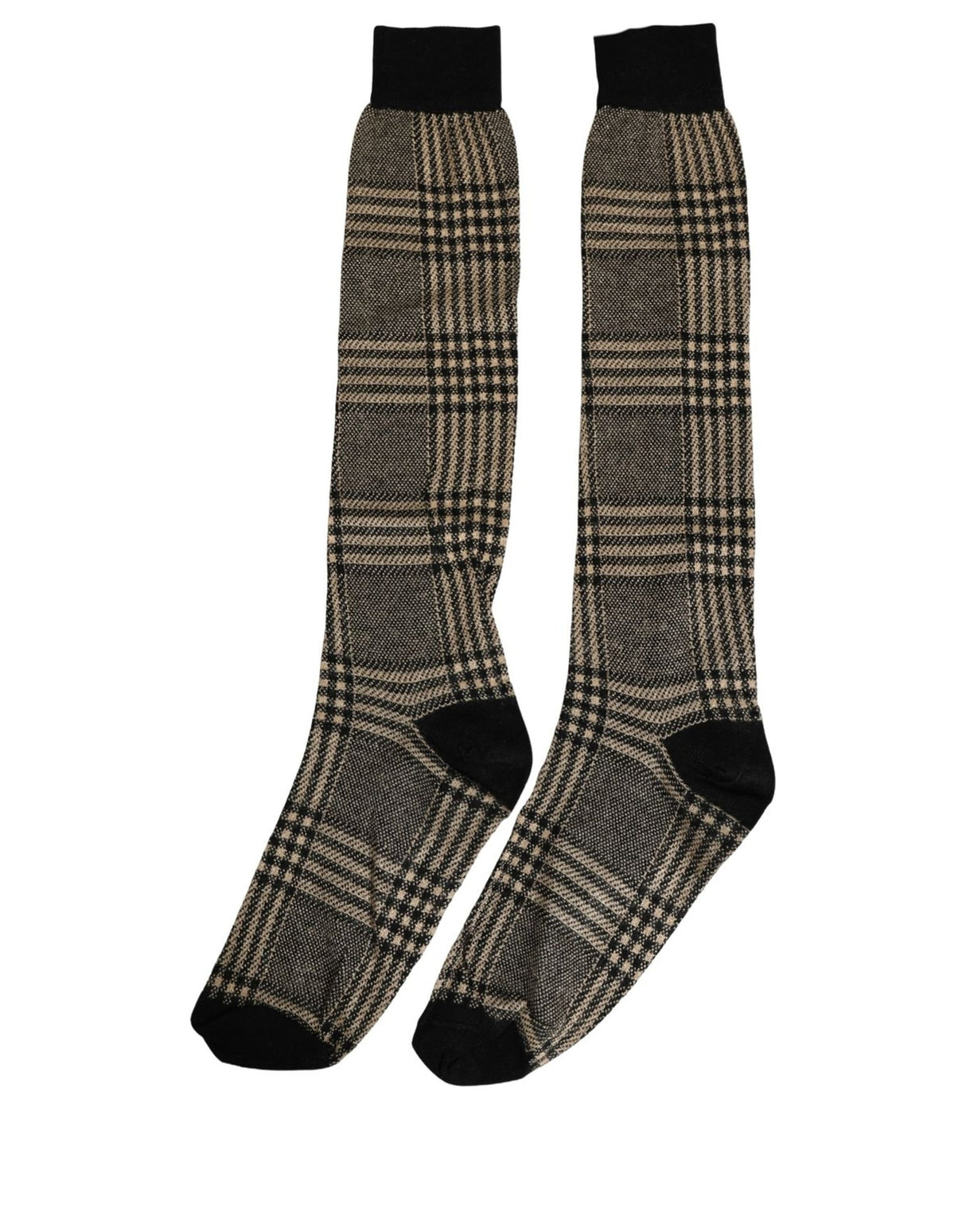 Dolce & Gabbana Multicolor Plaid Viscose Knee High Accessory Socks