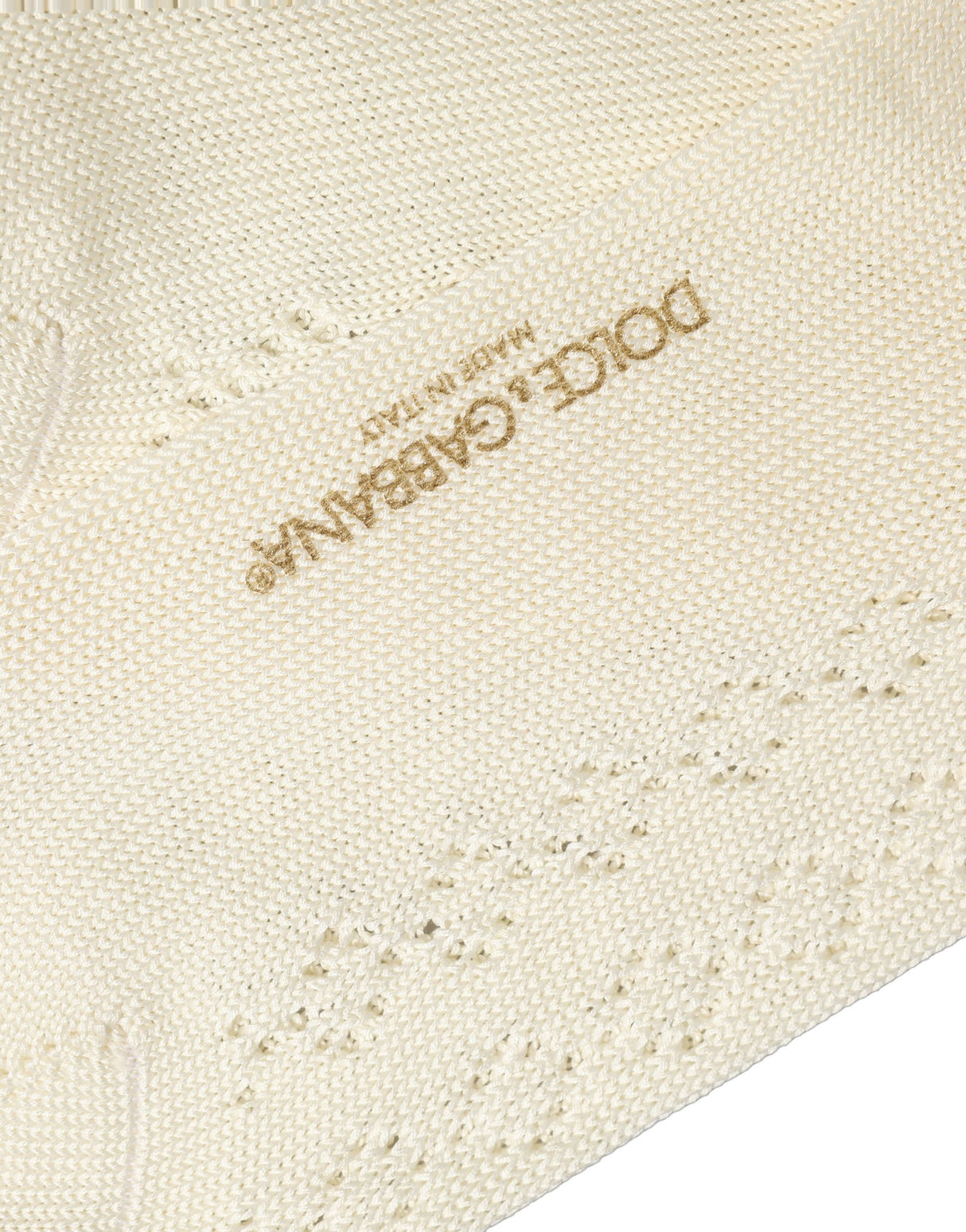 Dolce & Gabbana Off White Cotton Knit Mid Calf Accessory Socks