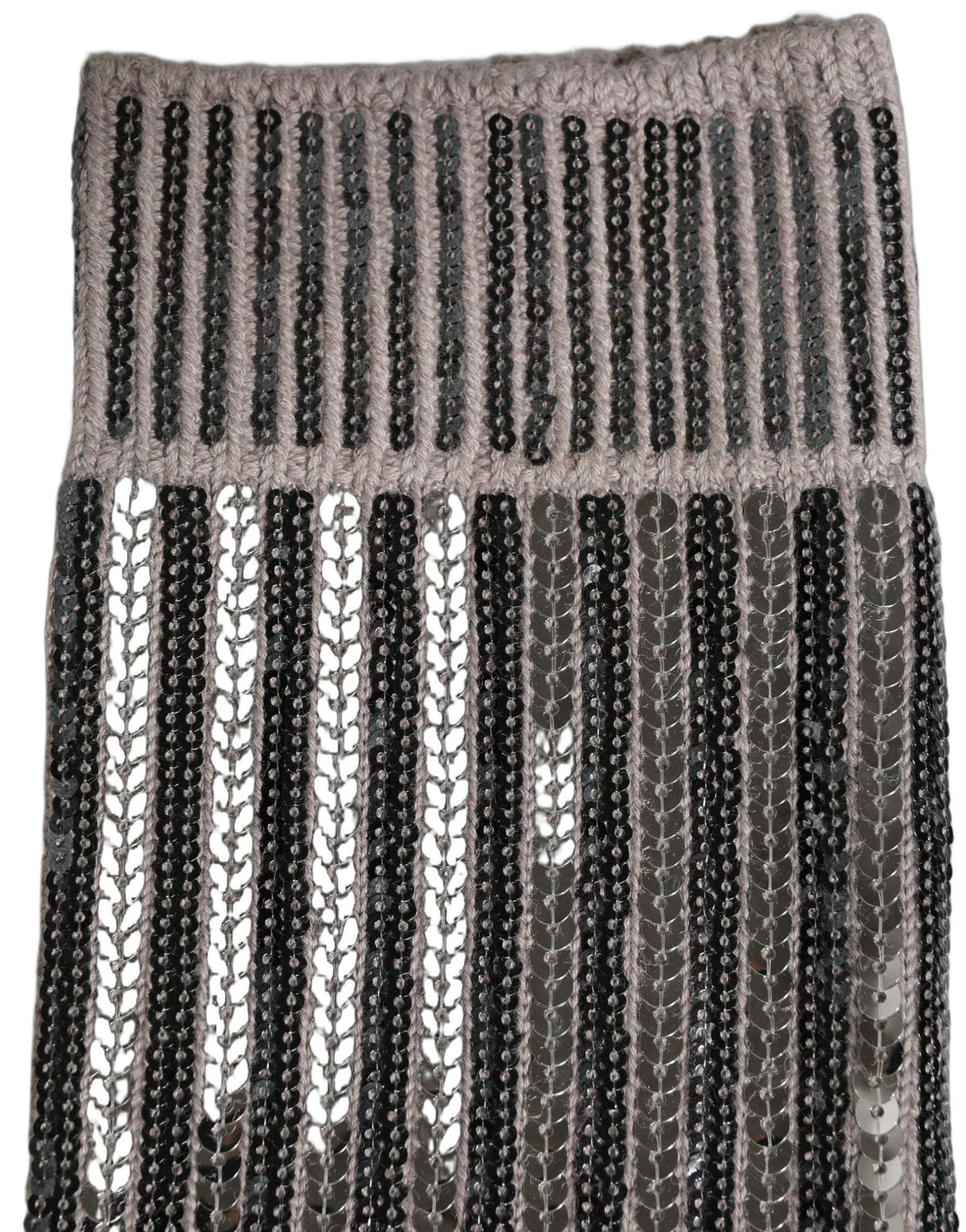 Dolce & Gabbana Gray Sequin Cotton Knit Mid Calf Accessory Socks