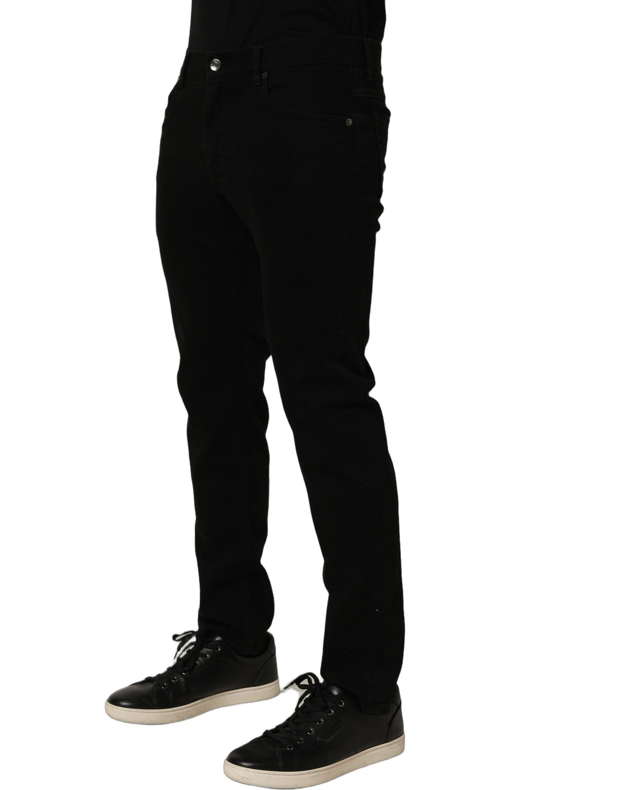 Dolce & Gabbana Black CottonStretch Regular Skinny Denim Jeans