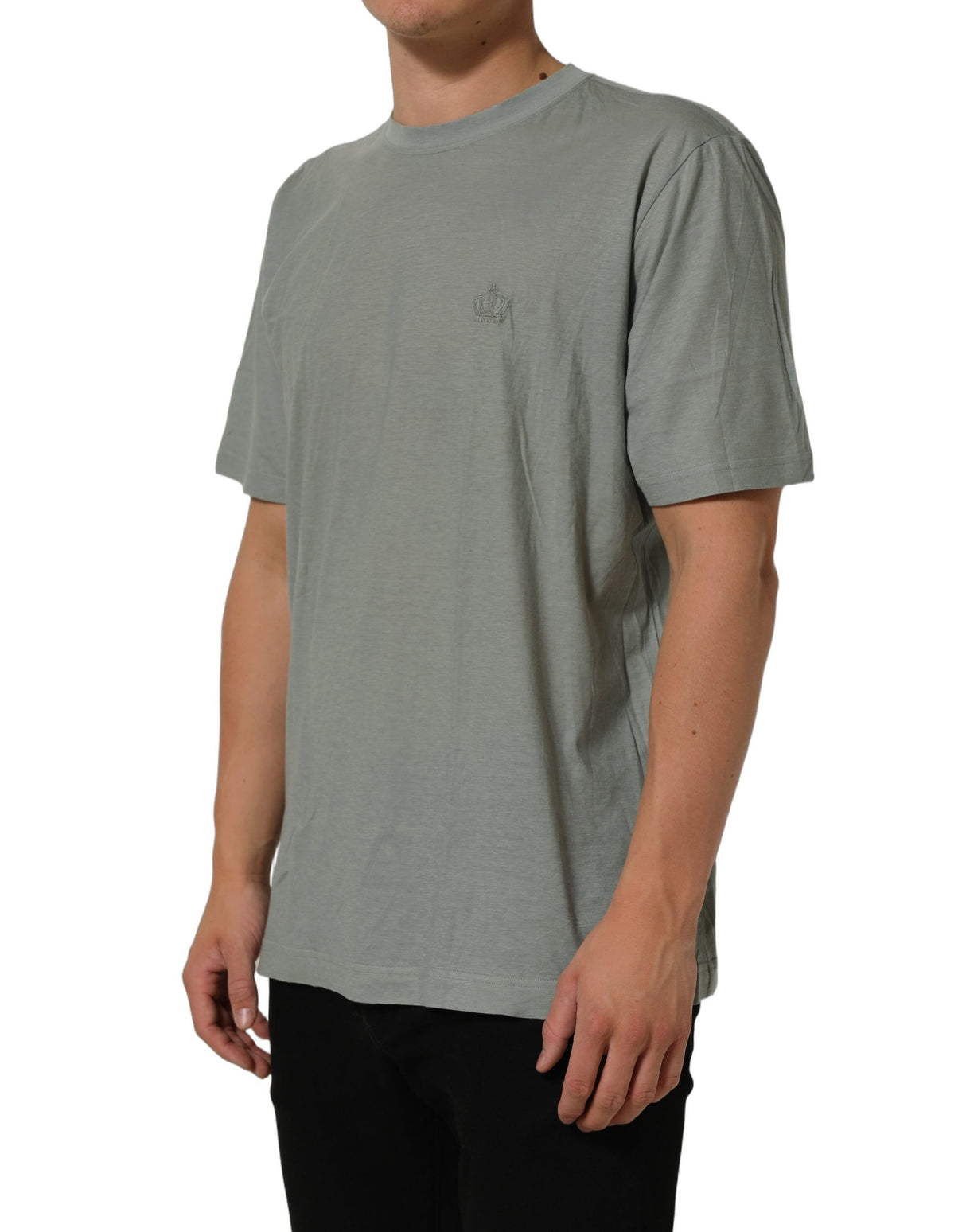 Dolce & Gabbana Green Cotton Short Sleeve Crew Neck T-shirt