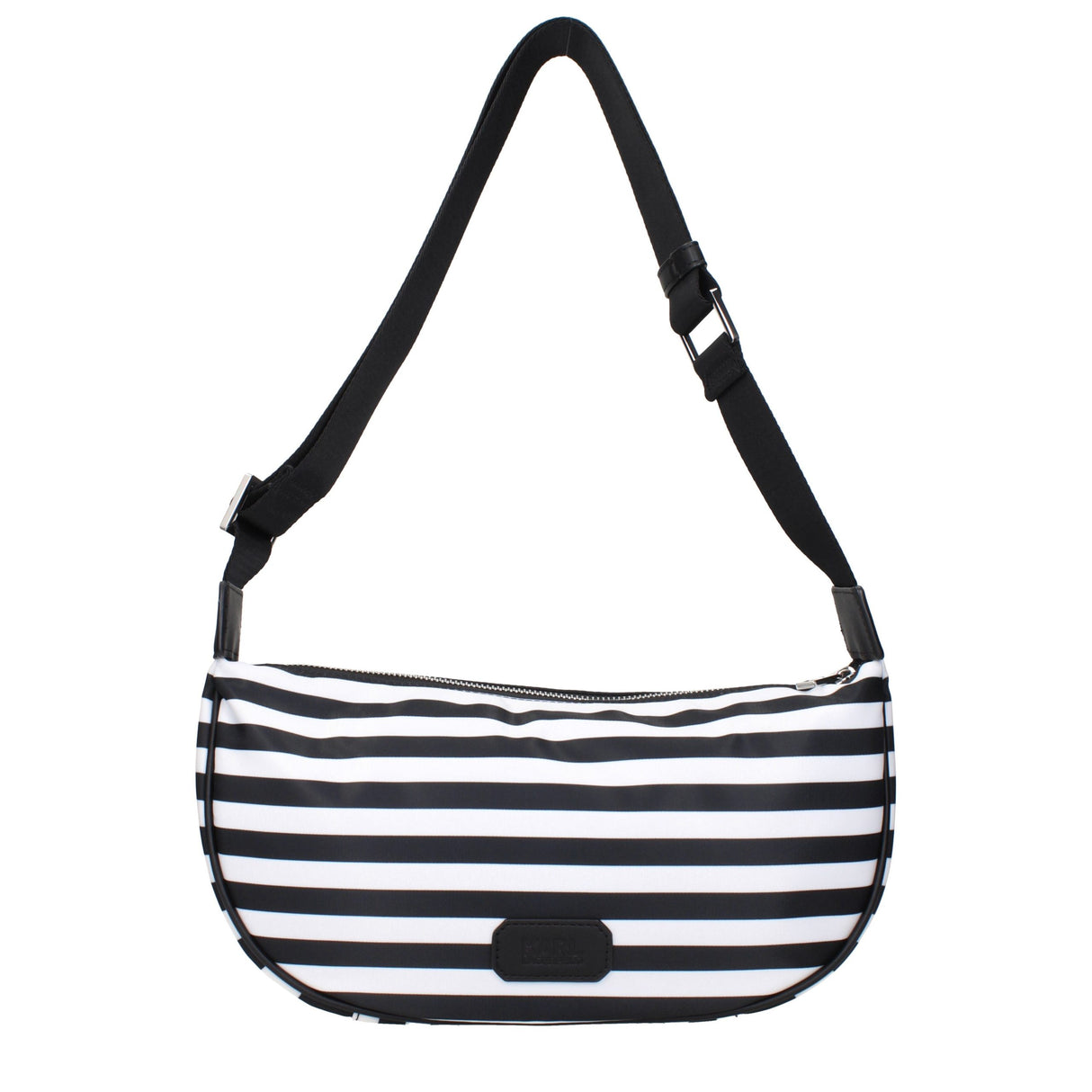 Karl Lagerfeld Black Fabric Crossbody Bag