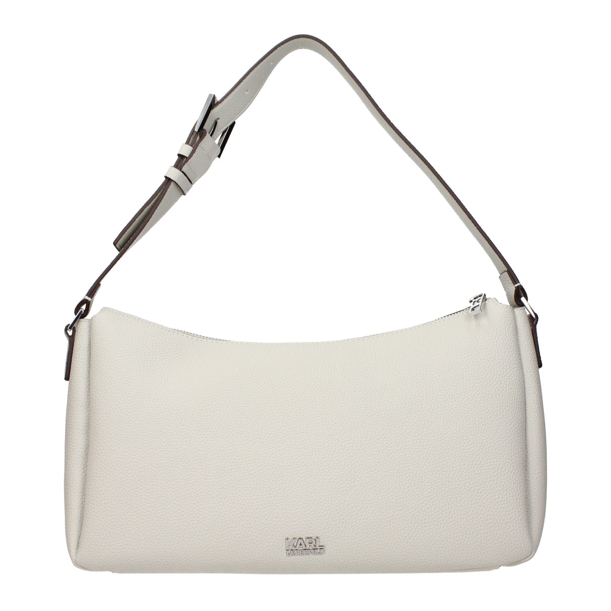 Karl Lagerfeld Gray Leather Shoulder Bag
