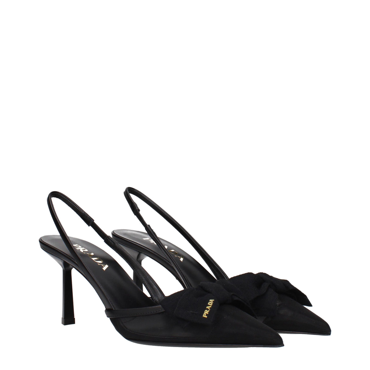 Prada Black Fibres High Heel Pumps