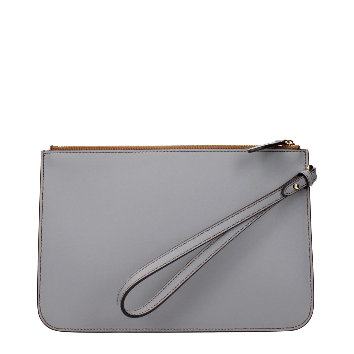 Burberry Gray Leather Clutch Bag
