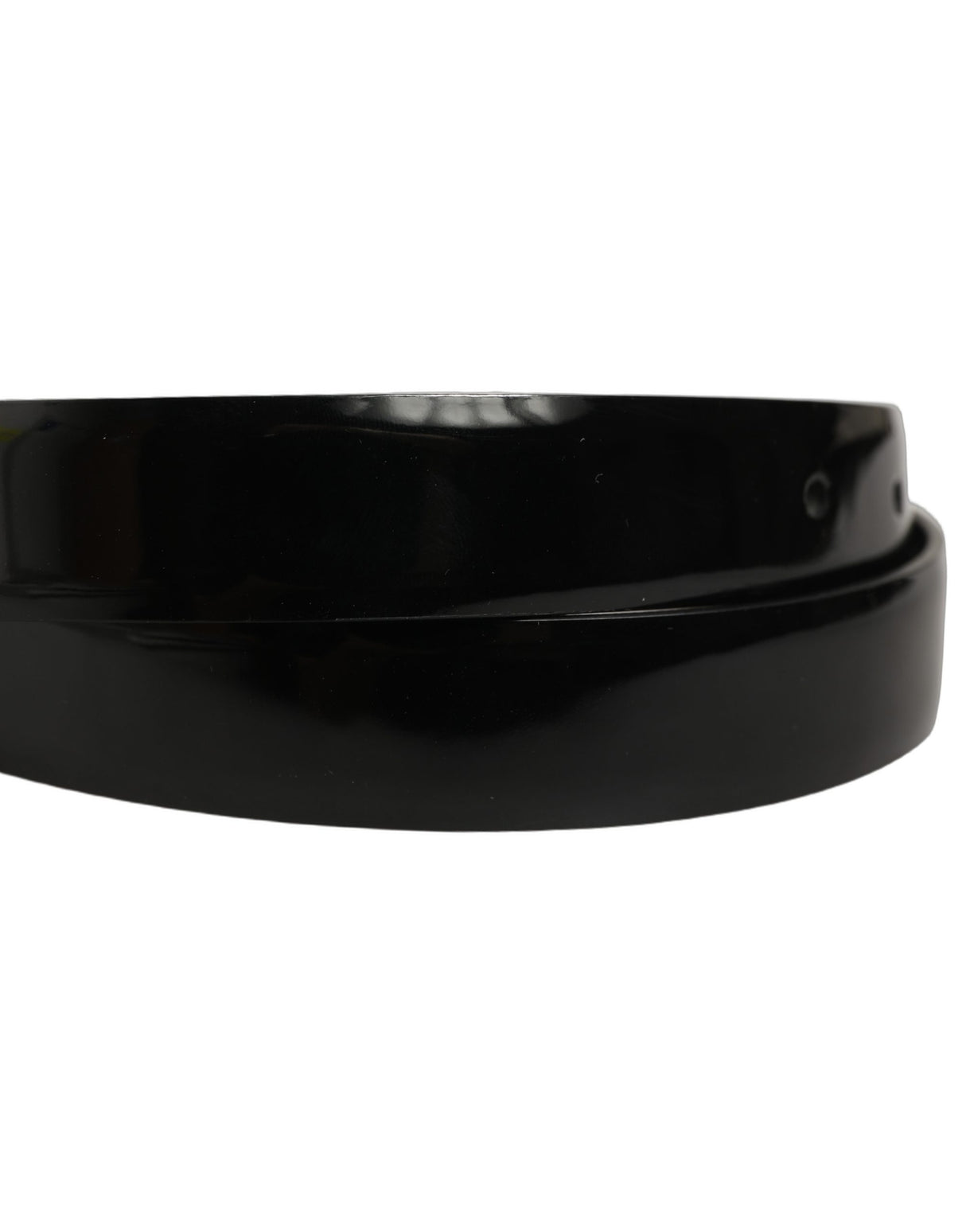 Dolce & Gabbana Black Classic Leather Gold Tone Buckle Belt
