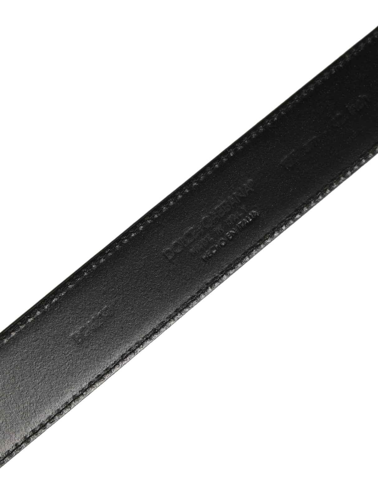Dolce & Gabbana Black Patent Leather Silver Metal Buckle Belt
