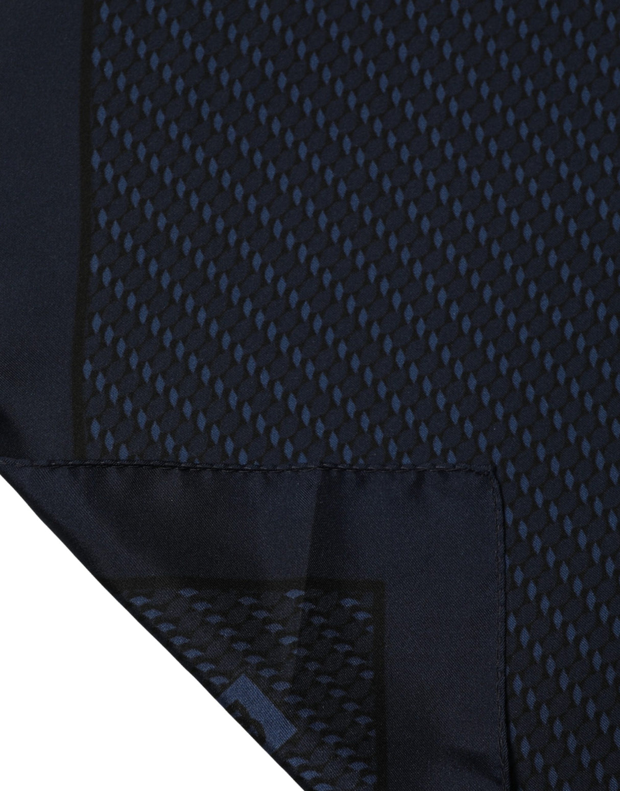 Dolce & Gabbana Dark Blue Silk Pocket Square Foulard Scarf