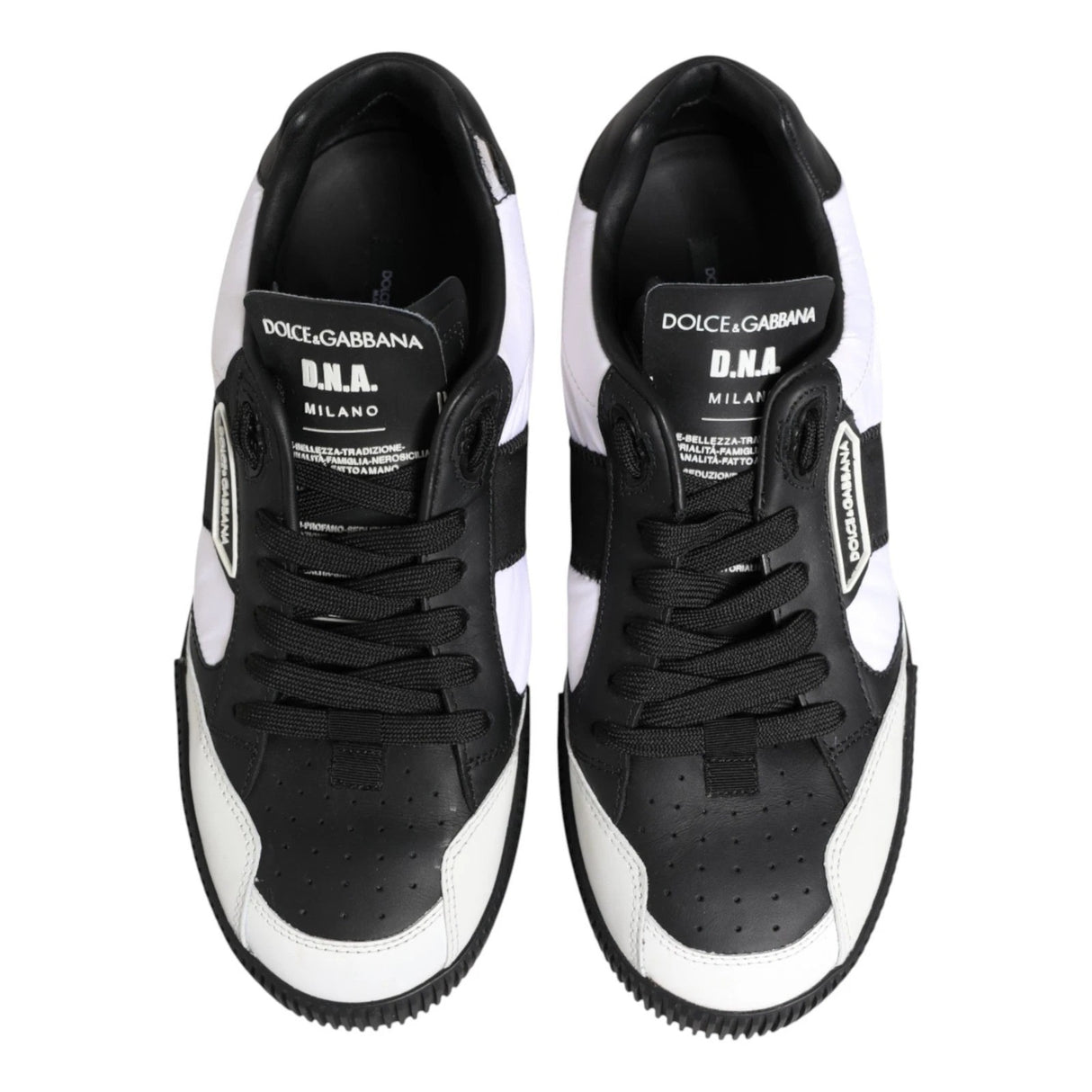 Dolce & Gabbana Black White MIAMI Low Top Men Sneakers Shoes