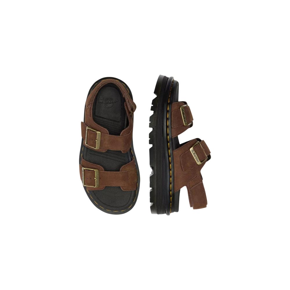 Dr. Martens Brown Leather Platform Sandals