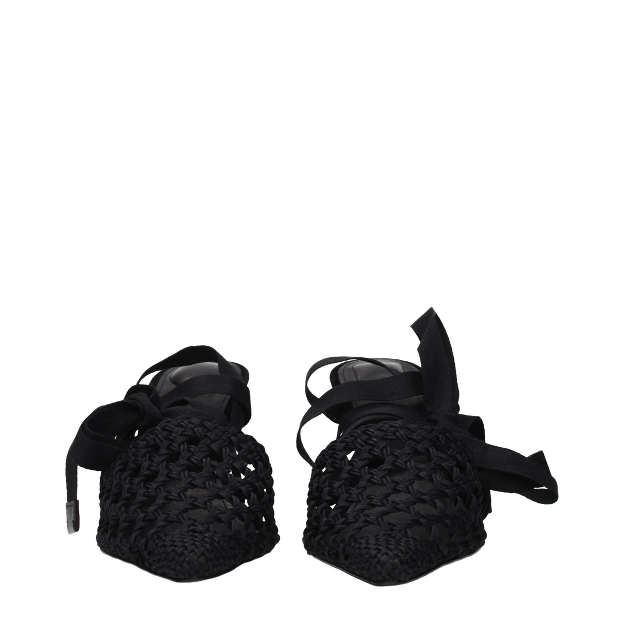 Jacquemus Black Fabric Strap-On Sandals