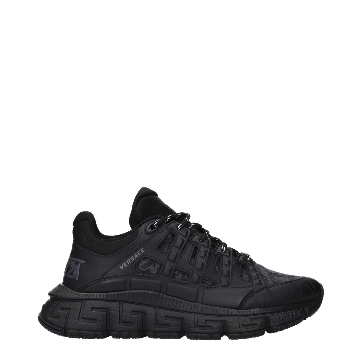 Versace Black Fabric Athletic Sneakers