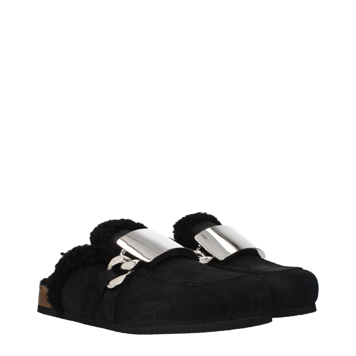 J.W.Anderson Black Leather Slippers