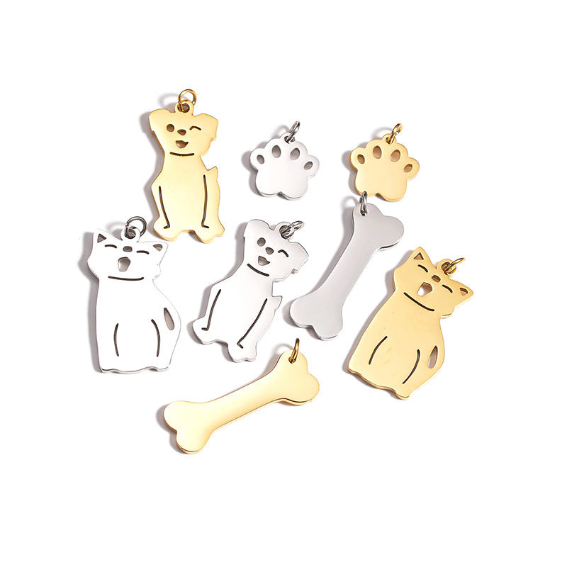 Polished Stainless Steel Pet Accessories for DIY Crafts