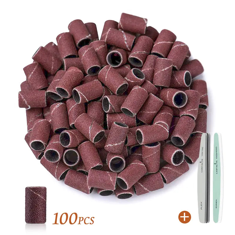 100 Pieces Nail File and Sanding Bands Set