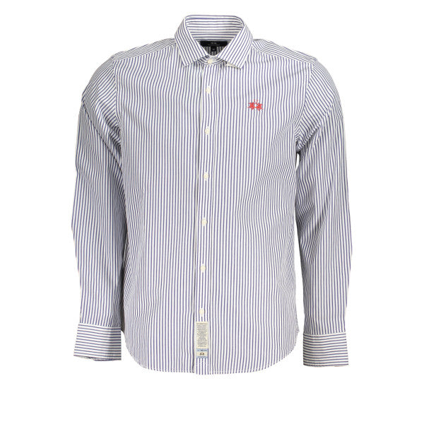 La Martina Blue Striped Shirt - Men's